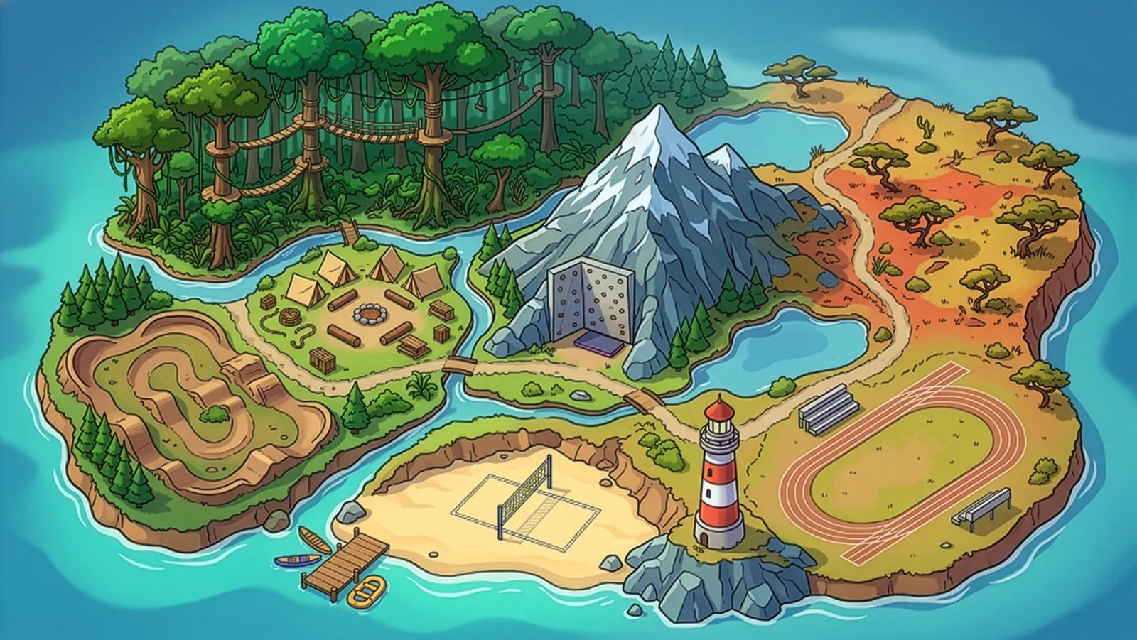 Cronix — mapa da jornada gamificada de exercícios do COC