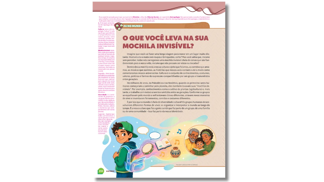 Página da nova seção "Eu no Mundo"